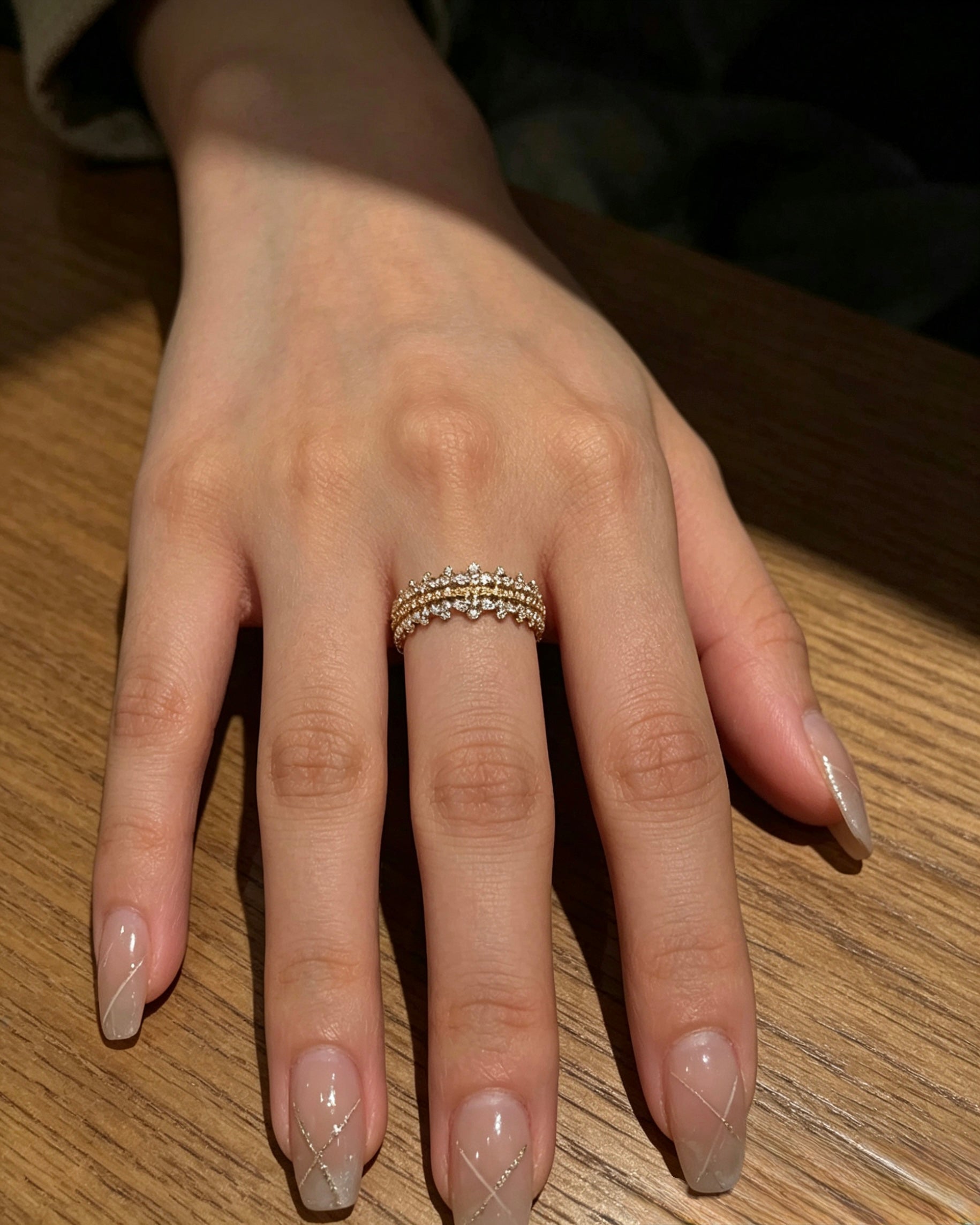 Crown & Lace Stacking Ring