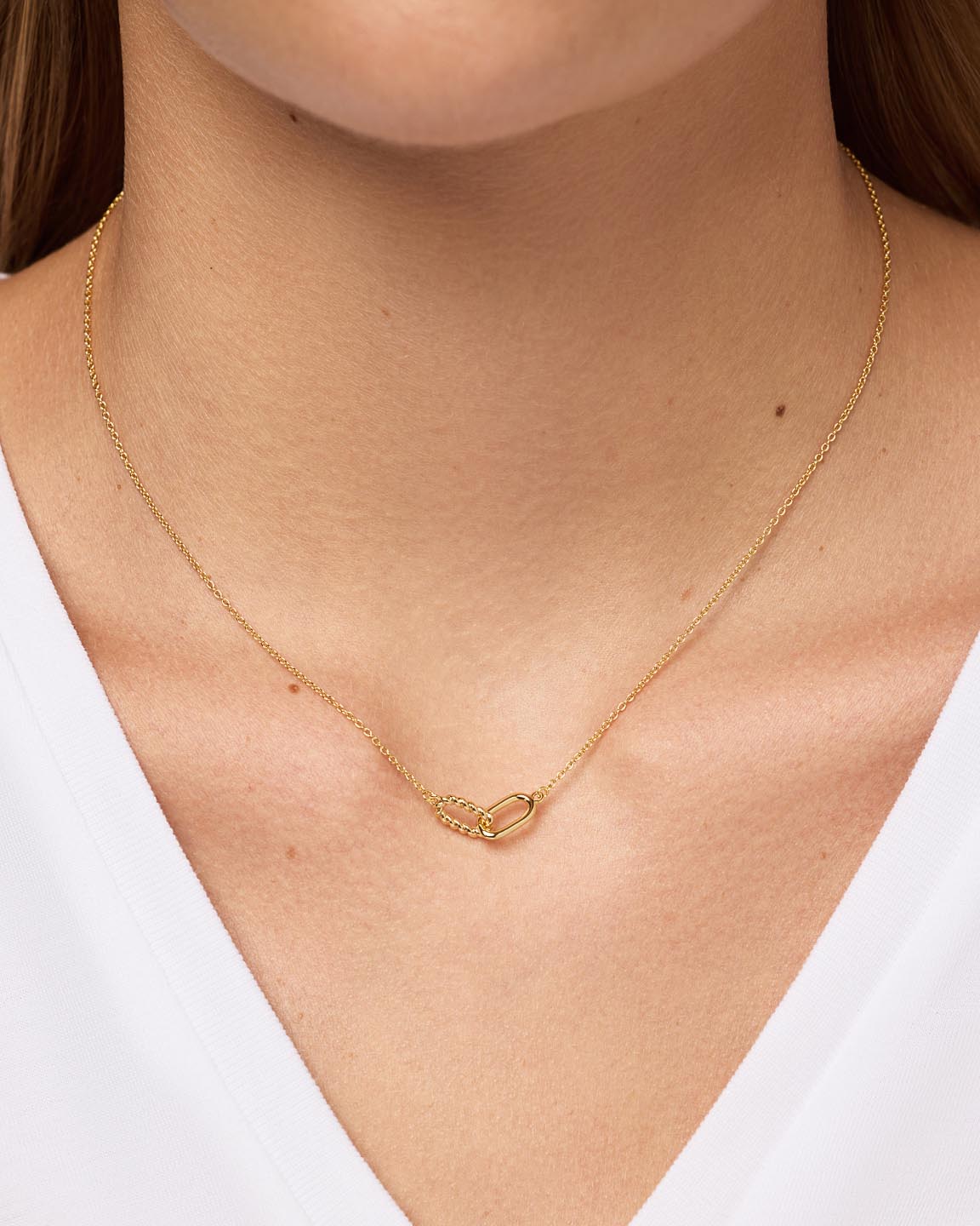 Twisted Link Gold Necklace