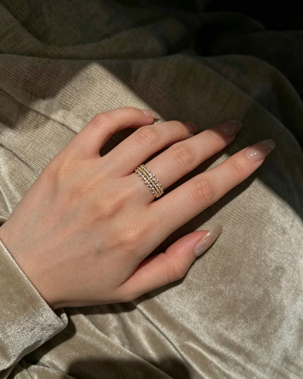 Crown & Lace Stacking Ring