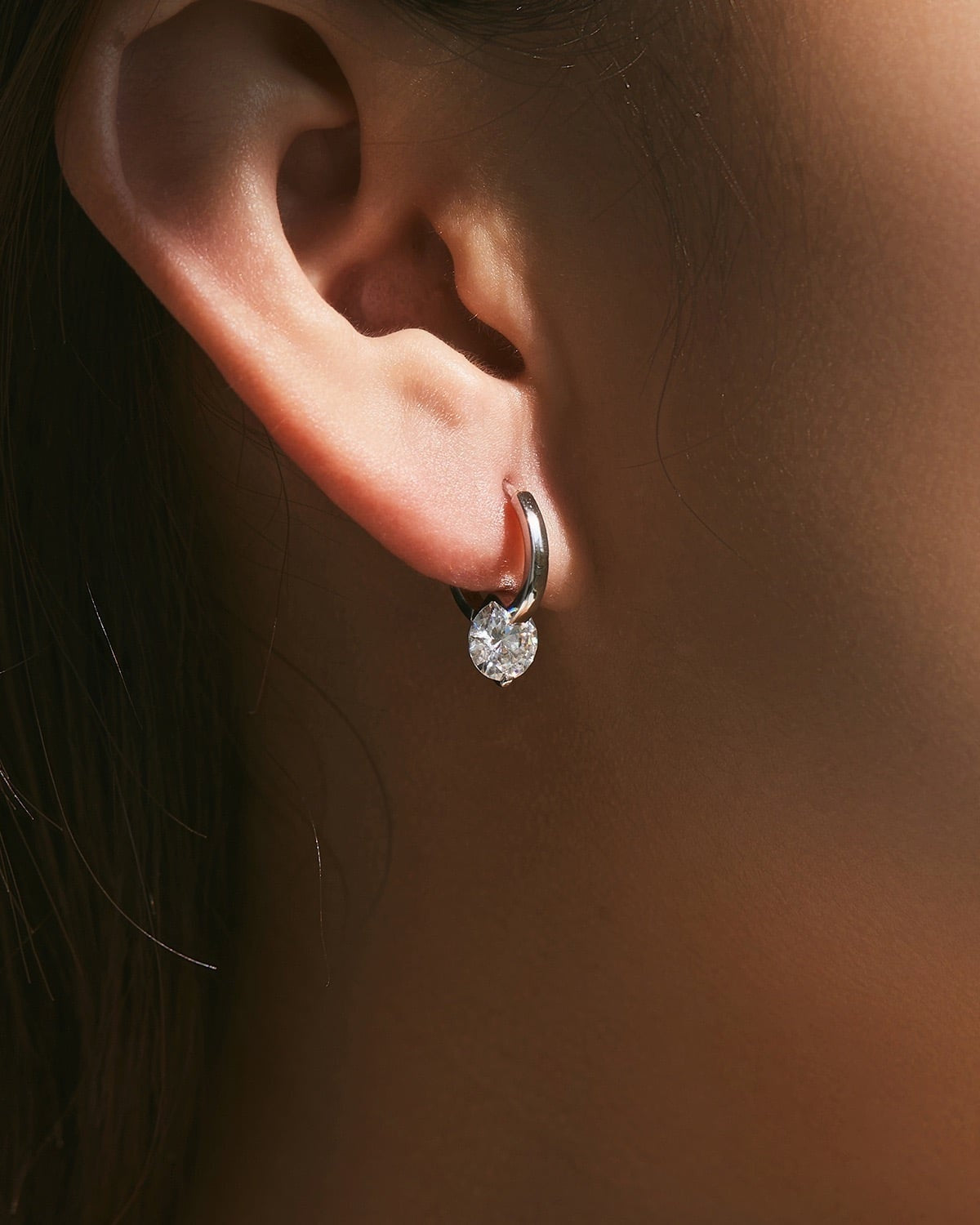 Mini Drop Hoop Earrings