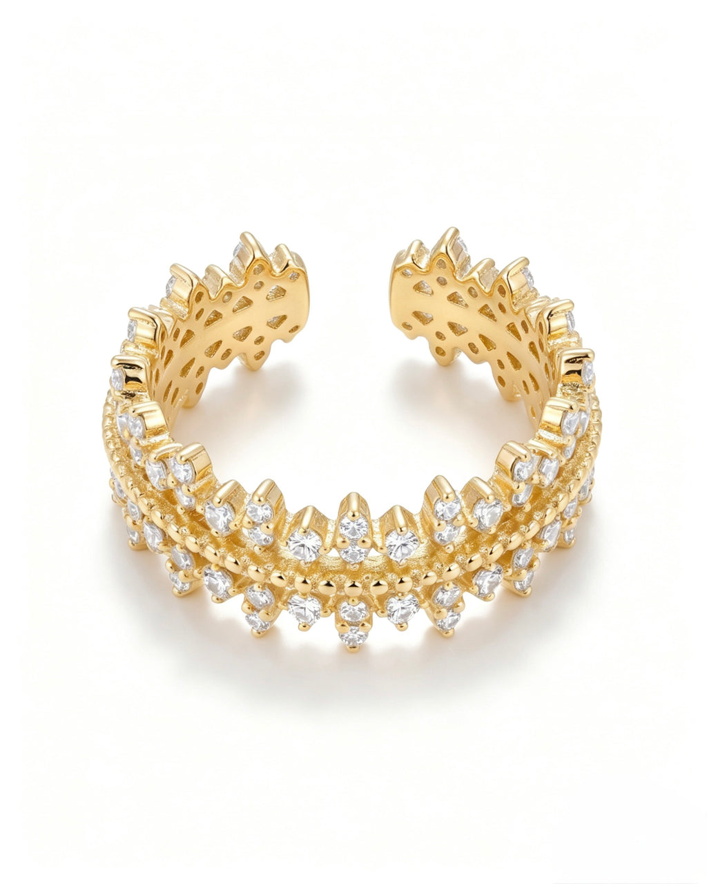 Crown & Lace Stacking Ring