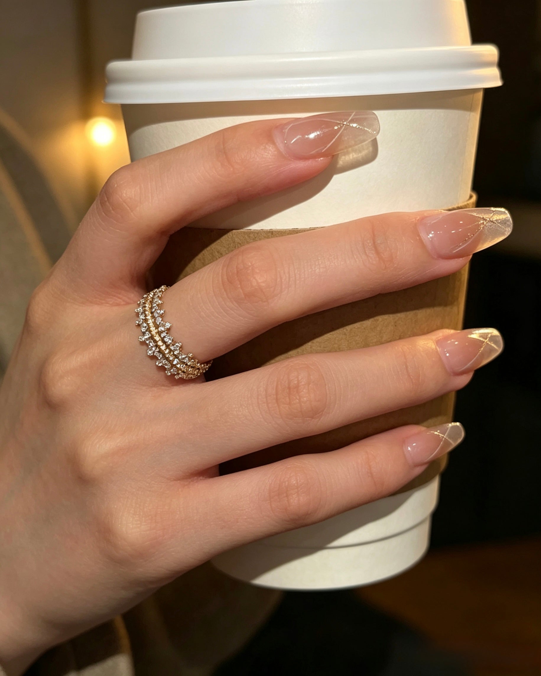 Crown & Lace Stacking Ring