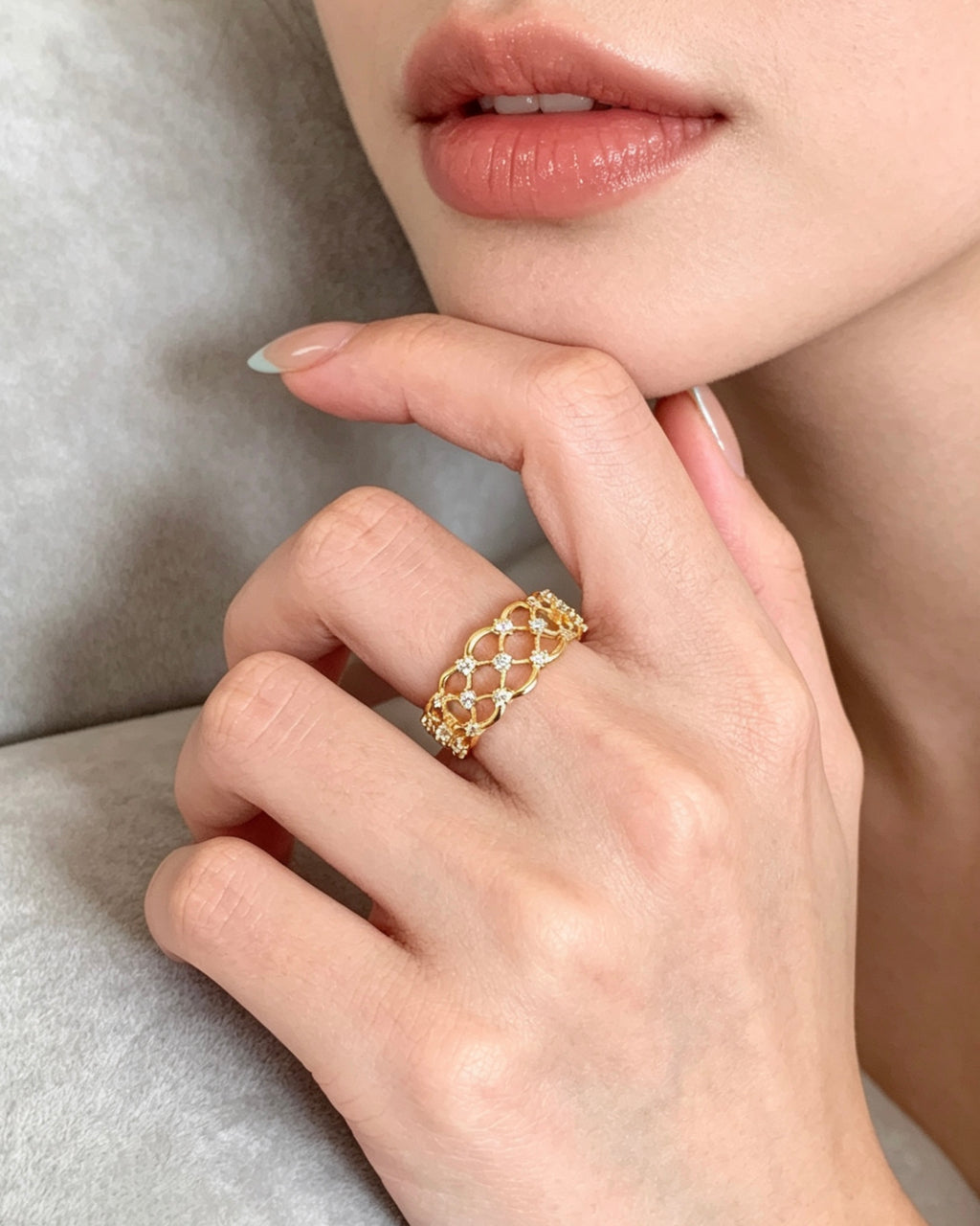 Crown & Lace Stacking Ring