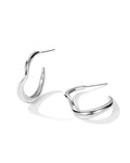Sculpted Wave Hoop Earrings